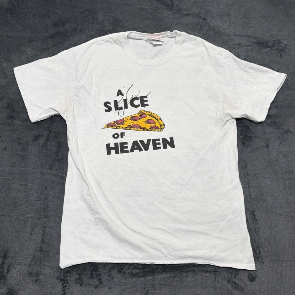 Vintage Mystic Pizza A Slice of Heaven T-shirt. Mystic Pizza Movie, White Sz. L